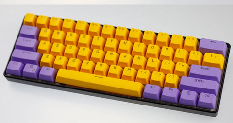 61 Key Set PBT Keycaps Ansi 60% Computer Gamer Mechanical Keyboard Cap Backlight OEM Miami DOLCH GK61 SK61 Anne pro 2 RK61 K617