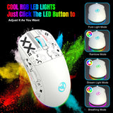 3 Modes Bluetooth Gaming Mouse Rechargeable 2.4G USB Wireless RGB Backlight Mouse for iPad Tablet Laptop Computer