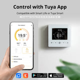 Beok Tuya Smart Thermostat Battery Powered Smart Home Gas Boiler Wifi Temperature Controller Work with Alexa Google Home