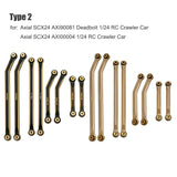 AXSPEED Brass High Clearance Link Rod Set for Axial SCX24 Deadbolt JEEP Gladiator Wrangler Bronco Chevrolet 1/24 RC Crawler Car