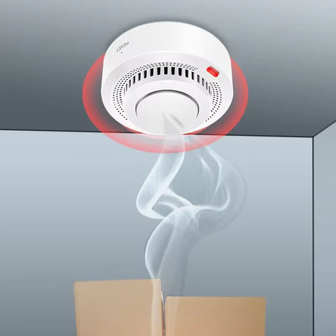 Tuya Smart Zigbee Smoke Detector Smart Home Real-time Monitoring Remote Alarm Notification App Control Works Need Zigbee Hub