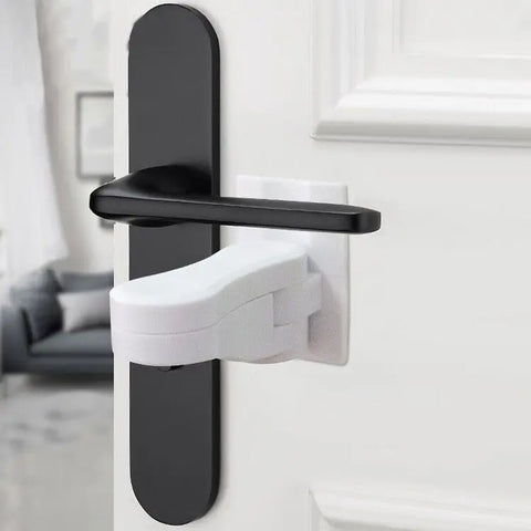 Universal Door Lever Lock Child Baby Safety Lock Rotation Proof Professional Door Adhesive Security Latch Multi-functional