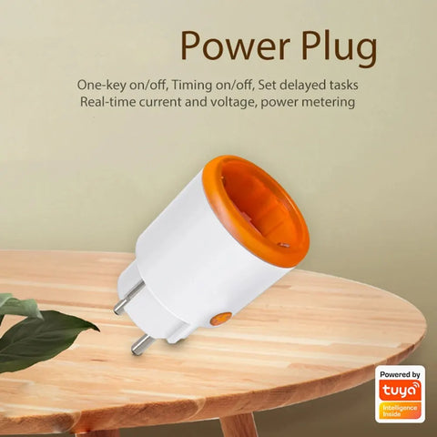 Tuya Smart Zigbee Plug Socket 3680W 16A Power Energy Monitoring Timer Switch EU Outlet Voice Control