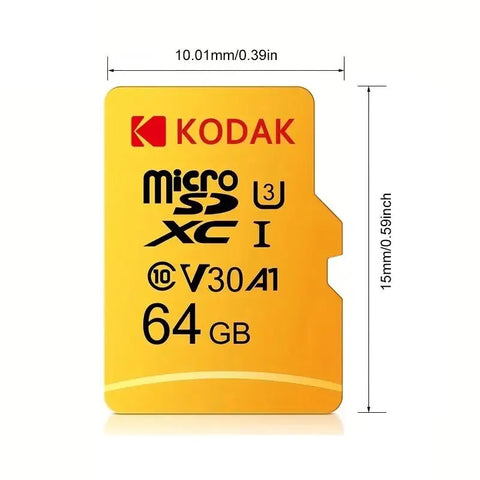 KODAK Micro SD Card Driving Recorder 64GB Memory Card For Mobile Phone PC Earphone Speaker HD Camera