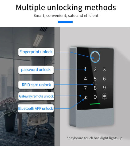 TTLOCK K3/K3F Fingerprint Access Control Door System Opener for Intercom Nfc Bluetooth Electric Gate Keypad 13.56Mhz RFID Card