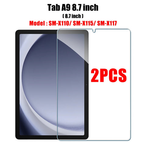 2PCS Tempered Glass Screen Protector for Samsung Galaxy Tab S8 Ultra Plus S6 Lite S7 Fe A7 Lite A8 S9 A9 Tablet Accessories Film