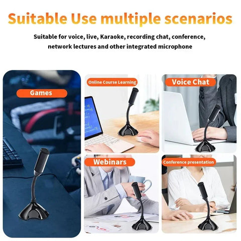 Professional High Quality Adjustable USB Microphone For Laptop And Computer Studio Singing Gaming Streaming Mikrofon Stand Mic