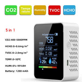 5-in-1 CO2 Meter Digital Temperature &amp; Humidity Tester