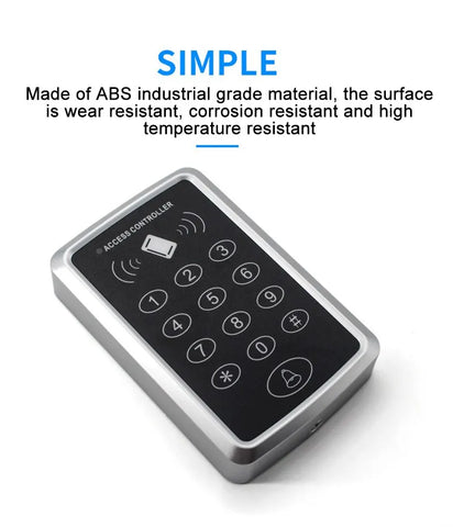 125KHz RFID Access Control Keypad EM Card Reader Support 1000 Users Door Access Control System Door Lock Opener Keyboard System