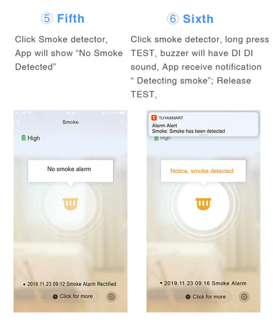 Tuya WiFi Smoke Alarm Fire Protection Smoke Detector Smoke House Combination Fire Alarm Home Security System Firefighters