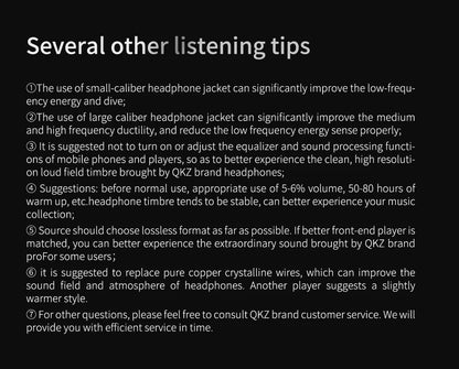 QKZ AK6 Running Band Microphone Headphones Copper Driver 3.5mm Hi-Fi Sports Headphones In-Ear Headphones Music Earbuds