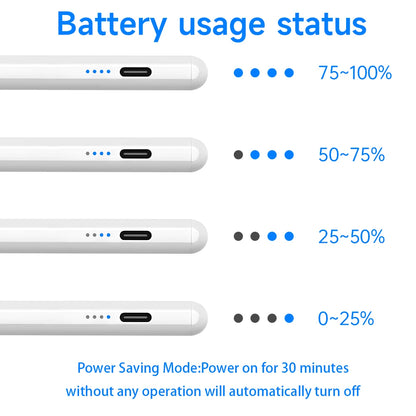 For Apple Pencil 2 1 Palm Rejection Power Display iPad Accessories iPad 2022 2021 2020 2019 2018 Pro 11 12.9 Air Mini Stylus Pen