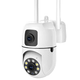 8MP Dual Lens WiFi Camera Dual Screen Wifi Surveillance Camera Outdoor Waterproof Auto Tracking Security Wireless Cameras