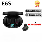 E6S Wireless Bluetooth Earphones TWS Bluetooth Headset Wireless Earbuds Noise Cancelling Earphones with Microphone Headphones