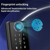 SmarDeer Electronic Door Lock Tuya Bluetooth Lock with Deadbolt Fingerprint Lock Keyless Entry