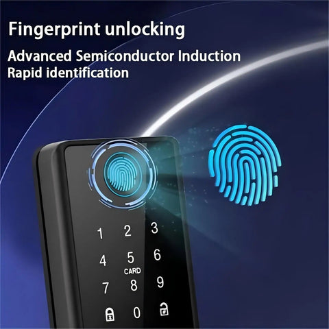 SmarDeer Electronic Door Lock Tuya Bluetooth Lock with Deadbolt Fingerprint Lock Keyless Entry