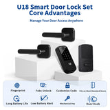 Smart Deadbolt lock of TTLOCK bluetooth APP Fingerprint Door Lock, Keyless Entry Door Lock Door Digital Electronic Lock for home