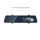 Thin Car Rearview Mirror Tachograph Front and Rear Double Recording 1080p with Reversing Image Single and Double Lens Video