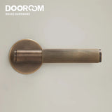 Dooroom Brass Door Lever Set Knurled Privacy Passage Dummy Thumbturn Lock Handle Set Knurled Hardware