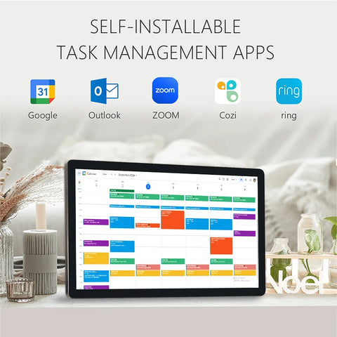 TouchWo 15.6-43 Inch Touchscreen Digital Calendar & Chore Chart, Smart Electronic Calendar for Work & Family Schedule