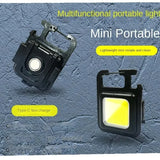 Mini LED Flashlight Keychain Multifunctional Portable COB Camping Lamps USB Charging Work Lights Outdoor Fishing Hiking Lanterna