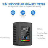 5-in-1 CO2 Meter Digital Temperature &amp; Humidity Tester