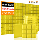 TOUO Acoustic Foam Panels 6-24 Pcs Soundproof Foam Wall Panels Studio Sound Proof Foam Soundproofing on the Wall KTV Room