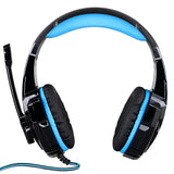 G9000 3.5Mm Gaming Headphone over Ear Game Headset Noise Cancellation Earphone with Mic LED Light Control for Laptop Tablet Mobile Phones Desktop PC