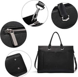 Leather Briefcase for Women Laptop 15.6 Inch Professional Business Work Ladies Computer Handbag Shoulder Bag