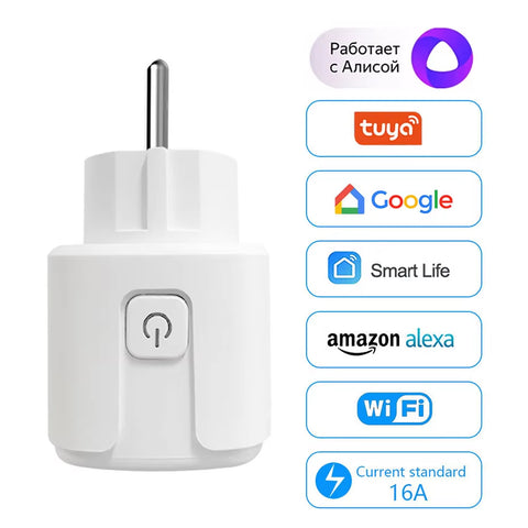 Wifi Smart Plug Sockets | 16A EU Smart WiFi Plug