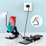 Wireless Charger, 4 in 1 Portable Foldable Wireless Charging Station, LED Desk Lamp for Iwatch,Airpods 3/2, Iphone 11/12 Series/Xs MAX/XR/XS/X/8/8 plus (QC Adapter Is Include).