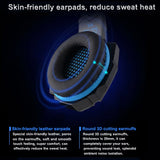 G9000 3.5Mm Gaming Headphone over Ear Game Headset Noise Cancellation Earphone with Mic LED Light Control for Laptop Tablet Mobile Phones Desktop PC