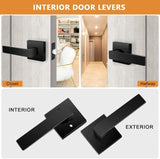 Probrico Heavy Duty Passage Door Lever - Keyless Entry, Durable, Easy Installation