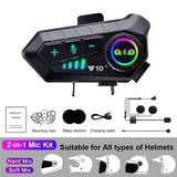 2-in-1 Bluetooth Motorcycle Helmet Intercom &amp; Earphone Set