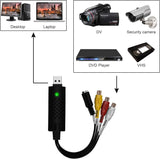 USB Audio Video Capture Card, Video Grabber VHS VCR TV to DVD Converter Adapter for Windows PC