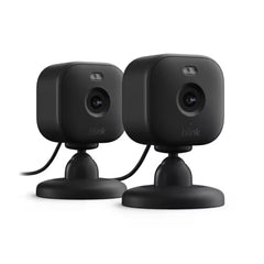 Mini 2 Wired Indoor/Outdoor Smart Security Camera with 1080P HD, 2-Way Talk & Audio, Color Night Vision, Black (2-Pack)