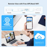 5MP Poe CCTV Cameras Security System with Audio 3TB Hard Drive,  8CH Home Surveillance NVR Kits, Clearer than DVR, 8Pcs Wired Indoor Outdoor IP Cameras AI Human Detection Night Vision,Free APP