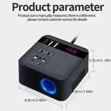 1 PC Vehicle Mounted Inverter Black Universal 12V/24V to 110V/220V Multifunctional Power Converter