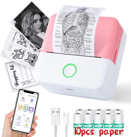 SLOK Thermal Mini Printer – Portable Inkless Bluetooth Sticker Maker