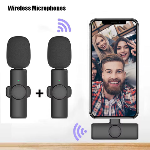 K11 Professional Wireless Lavalier Microphone for Iphone Ipad Laptop Android Live Gaming Video Recording Interview Business Mic