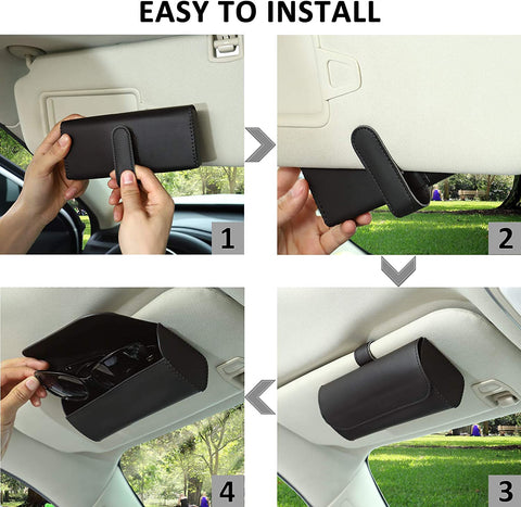 Sunglasses Holder for Car Sun Visor, Auto Eyeglasses Protective Storage Case, Vehicle Visor Accessories Organizer Box