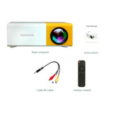 YG300 Portable LED Mini Projector Supports 1080P Hdmi-Compatible USB Audio Portable Home Media Video Player Projector