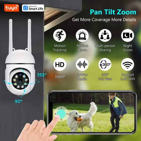 Tuya Smart 2.4G Wifi Indoor Camera Smart Home Security Video Surveillance Supprt Two Way Audio Mobile Motion