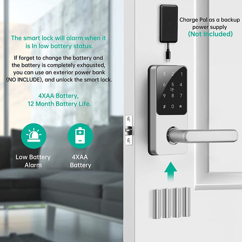 Oasbike Smart Door Lock - Keyless Entry, Remote Access, and Advanced Security