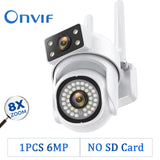 8MP Dual-Lens PTZ Wireless Security Camera - Full HD with Motion Detection &amp; 8X Digital Zoom