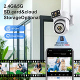 8MP Dual-Lens PTZ Wireless Security Camera - Full HD with Motion Detection &amp; 8X Digital Zoom