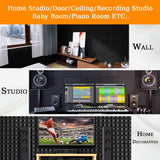 TOUO Acoustic Foam Panels 6-24 Pcs Soundproof Foam Wall Panels Studio Sound Proof Foam Soundproofing on the Wall KTV Room