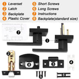 Probrico Heavy Duty Passage Door Lever - Keyless Entry, Durable, Easy Installation