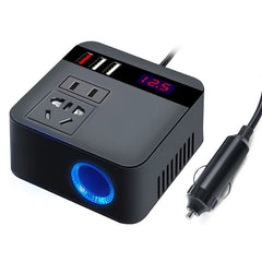 1 PC Vehicle Mounted Inverter Black Universal 12V/24V to 110V/220V Multifunctional Power Converter