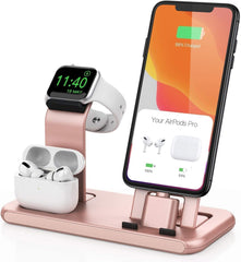 3 in 1 Charging Station for Apple Products, Stand for Apple Watch 7/SE/6/5/4/3/2/1, for Airpods Pro/3/2/1 Charging Dock, Charger Station for Iphone 13/12 Mini/12 Pro Max/11Pro Max/Xs Max/8Plus